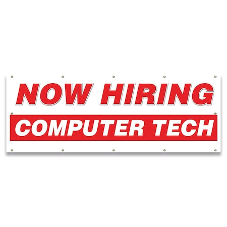 Signmission Now Hiring Computer Tech Banner Apply Inside Accepting Application Single Sided B-120-30218